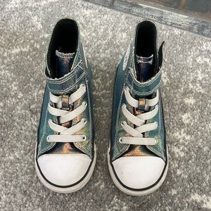 Iridescent Toddler High Top Converse